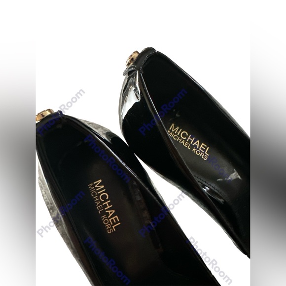 MICHAEL Michael Kors Dorothy Flex Black Patent high heels size 6.5 NEW no box - Picture 7 of 12